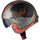 Motorcycle Helmet Vemar Chopper Rebel - Matt Black/White/Silver