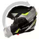 Tilting Moto Helmet LS2 Convert Hawk - Matte Black-White