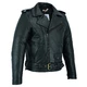 Leather Motorcycle Jacket BSTARD BSM 7830 - XL - Black