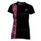 CRUSSIS Damen T-Shirt schwarz-fluo pink - schwarz-rosa - schwarz-rosa
