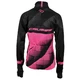Női kerékpáros kabát CRUSSIS fekete-fluo rózsaszín - fekete-rózsaszín