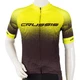 Short-Sleeved Cycling Jersey Crussis - Black-Fluo Yellow, M - Black-Fluo Yellow