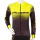 Crussis Radtrikot Langarm - schwarz-fluo gelb