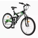 Celoodpružený juniorský bicykel DHS Climber 2642 - 18,5" - čierno-zelená