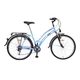 Dámsky trekingový bicykel DHS Travel 2636 - model 2014 - čierno-tyrkysová - modrá