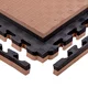 Puzzle-Tatami-Matte inSPORTline Malmeida 100x100x4 cm - mocha mousse-černá, vzor 5 proužků - mocha mousse-černá, vzor 5 proužků