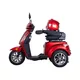 Elektrický tříkolový vozík inSPORTline Zorica Deluxe s elektromagnetickou brzdou - červená