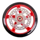 Replacement Wheel w/ Brake Rotor for inSPORTline Discola Scooter 200 x 30 mm - Yellow - Red