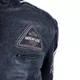 BOS 2058 Navy Herren Leder Motorradjacke - Dark Navy