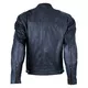 BOS 2058 Navy Herren Leder Motorradjacke - Dark Navy