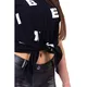 Women’s T-Shirt Nebbia Tied Knot Letters 680 - Black