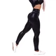 Damskie błyszczące legginsy fitness z wysoką talią Nebbia "Sandra D" 656