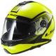 Tilting Moto Helmet LS2 Strobe - Black Glossy - Civik Hi-Vis Black-Yellow