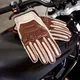 Leather Motorcycle Gloves W-TEC Retro - Brown-Beige