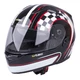 Motorcycle Helmet W-TEC V122 - M (57-58) - Black and Graphics