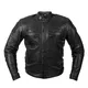 Herren Leder Motorradjacke W-TEC Urban Noir - schwarz