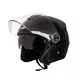 Kask motocyklowy otwarty z blendą W-TEC YM-623 - Czysty Czarny Połysk