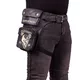 Motorcycle Thigh Bag W-TEC Black Heart Devil Skull Black Leather