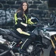 Női motoros kabát W-TEC Brandon Lady - fekete-fluor sárga
