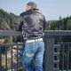 Men’s Leather Motorcycle Jacket W-TEC Black Cracker - M