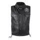 Leather Motorcycle Vest W-TEC Highstake - Black