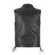 Leather Motorcycle Vest W-TEC Highstake - Black