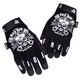 Motorcycle Gloves W-TEC Black Heart Piston Skull - Black - Black