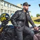 Motoros bőrkabát W-TEC Black Heart Wings Leather Jacket