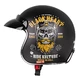 Moto přilba W-TEC Black Heart Kustom - Skull Horn, matně černá