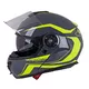 Flip-Up Motorcycle Helmet W-TEC FS-907 P/J - Grey-Fluorescent Yellow