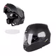 Flip-Up Motorcycle Helmet W-TEC Vexamo V270 PP - Matte Black - Matte Black