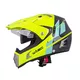 Motorcycle Helmet W-TEC Dualsport - Fluo Yellow-Blue