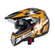 Motorcycle Helmet W-TEC Dualsport - Black-Fluo Orange