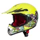 Kinder Motorradhelm W-TEC V310 - Schwarz LRB - Zombie-Neongrün