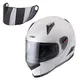 Kask zamknięty W-TEC NK-863 z zamienną szybką - Biały