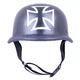 Retro Open Face Motorcycle Helmet Sodager Iron Cross