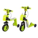 Tri-Scooter 3-in-1 WORKER Noggio with Light-Up Wheels - Pink - Green