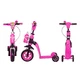 Tri-Scooter 3-in-1 WORKER Noggio with Light-Up Wheels - Pink