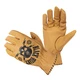 Usnjene moto rukavice W-TEC Black Heart Skull Gloves - camel