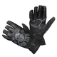 Leather Motorcycle Gloves W-TEC Black Heart Skull - Black - Black
