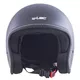 Kask motocyklowy na chopper W-TEC Badachos i gogle Steamrust - Matt.czarny
