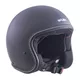Kask motocyklowy na chopper W-TEC Badachos i gogle Steamrust - Matt.czarny