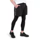 Férfi leggings 2in1 inSPORTline Closefit - fekete - fekete