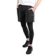 Férfi leggings 2in1 inSPORTline Closefit - fekete