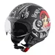 W-TEC FS-701BG Black Ride Rollerhelm - schwarz-weiß