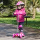 Children’s Tri Scooter WORKER Lucerino with Light-Up Wheels - Pink