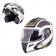 Flip-Up Motorcycle Helmet W-TEC NK-839 - Matt Black - S-Cape White Olive