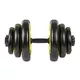 Adjustable Single-Handed Dumbbell inSPORTline 3–18 kg Black-Green