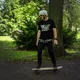 Elektrický longboard Skatey 400 černo-oranžový