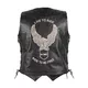 Leather Motorcycle Vest W-TEC Rockridge - Black